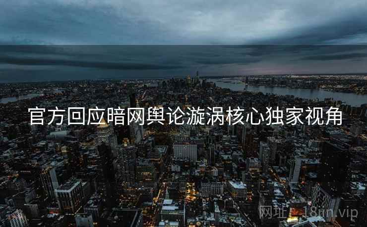 官方回应暗网舆论漩涡核心独家视角  第2张