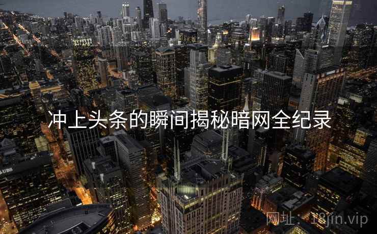 冲上头条的瞬间揭秘暗网全纪录  第1张