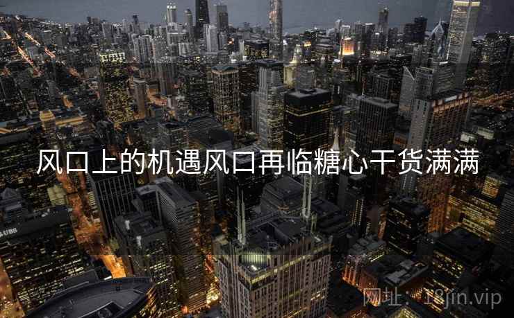 风口上的机遇风口再临糖心干货满满