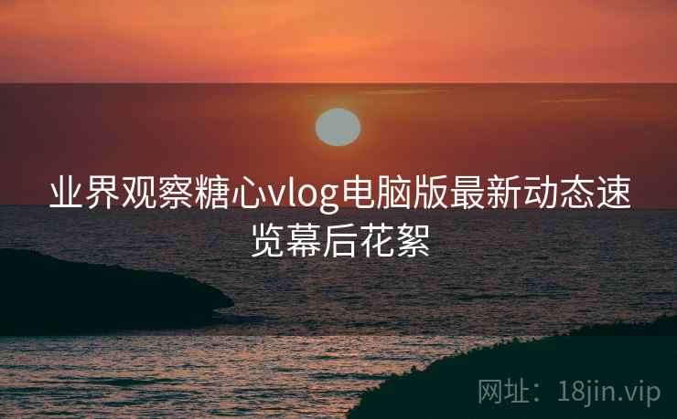 业界观察糖心vlog电脑版最新动态速览幕后花絮  第1张